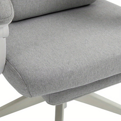 Bureaustoel – Bureaustoel met Wielen – Gaming Stoel – Desk Chair – Ergonomische Bureaustoel Grijs – Hoge Rugleuning – Verstelbare Zithoogte