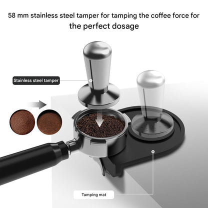 Espressomachine – Koffiemachine – Barista Machine – Koffiezetapparaat – Espresso Maker – 20 Bar Druk – 2800 W Vermogen – Ingebouwde Koffiemolen – Dubbel Verwarmingselement – RVS 2,7 L Waterreservoir
