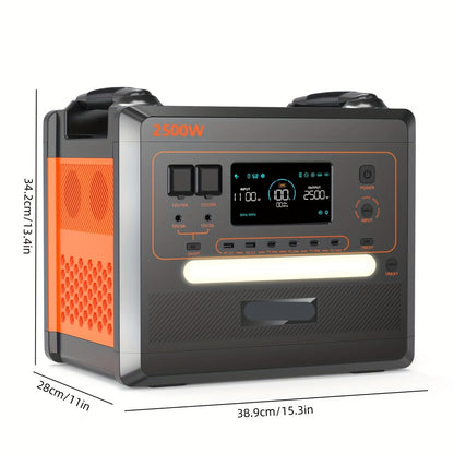 Draagbare Powerstation – Mobiele Accu – Outdoor Generator – Noodstroom – Campinguitsrusting – 2304Wh Capaciteit – 2500W Continu Vermogen
