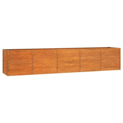 Easy to assemble modern and simple Rusty raised garden bed 400x80x77cm corten steel backyard high-quality flower box kit