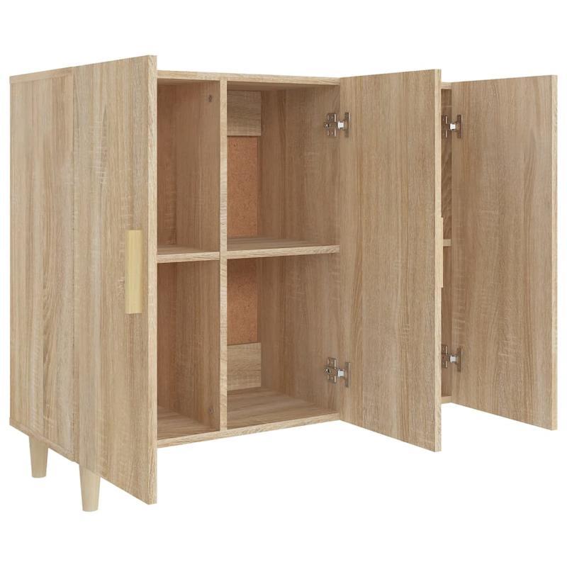 Sideboard – Dressoir – Opbergkast – Kast – Braun – Sonoma Eiken – Veel Opbergruimte – Duurzaam Hardhout