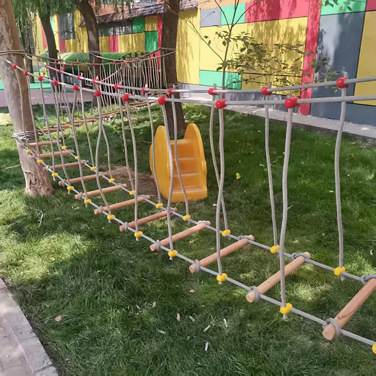 Touwbrug – Hangbrug – Klimframe – Klimladder – Touwladder – 2 Meter Lang – Gemaakt Van Duurzaam Hout