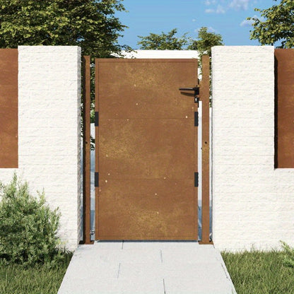 Tuinpoort Cortenstaal – Tuinafscheiding – Tuindecoratie – Metalen Poort – Rustieke Poort – Weerbestendig – 104 x 155 cm – Natuurlijk Roestbruin