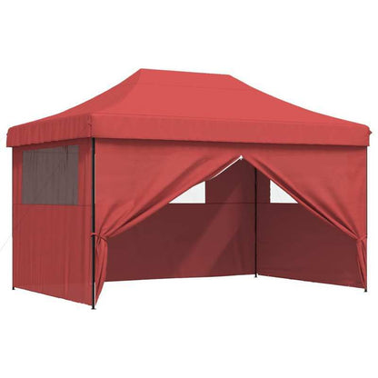 Partytent – Vuurbescherming Tent – Buitentent – Evenemententent – Bordeauxrood – Uitklapbaar – Waterafstotend Stof – Lichtgewicht Metaal Frame