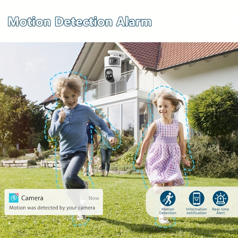 Bewakingscamera – Beveiligingscamera – IP Camera – Buitencamera – Huisbeveiliging – Draadloos met Dual Lens – Nachtzicht met Auto Tracking