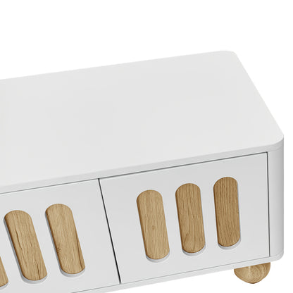 Modern Coffee Table with Storage - Large Living Room Center Table, Metal Construction, Rounded Safety Corners & Spherical Legs, Easy Assembly Required - Ideal for Apartments, Offices, or Homes, Coffee Table for Living Room, A