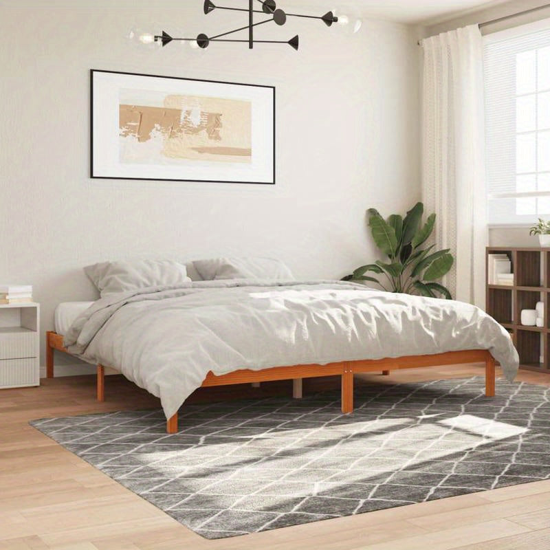 Bedframe – Bedbodem – Ledikant – Slaapbank – Boxspring – Massief Hout – Wax Bruin – 180x200 cm – Vurenhout