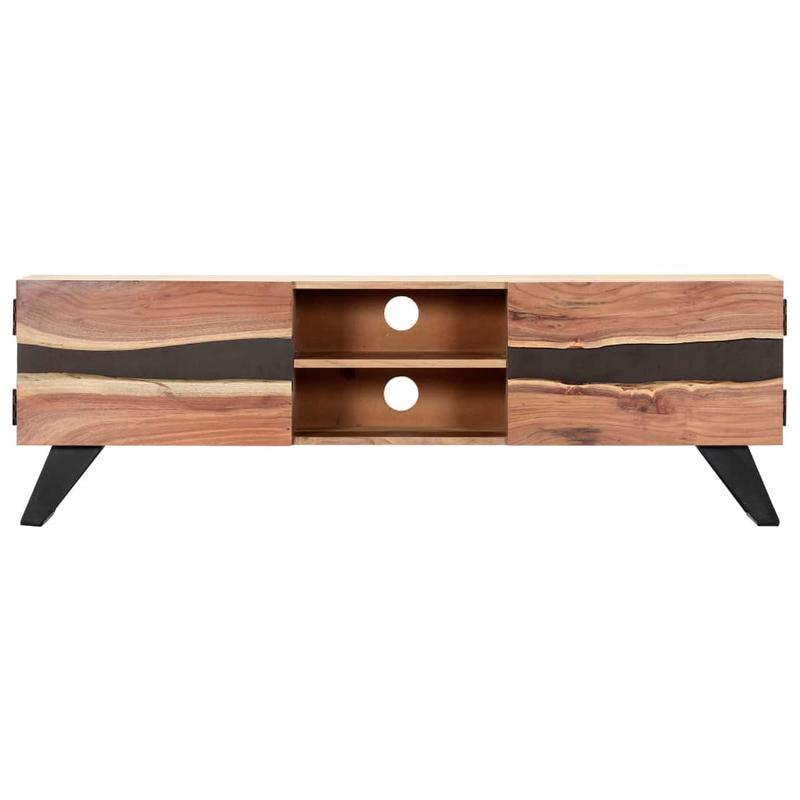 Tvmeubel – Tv-kast – Mediameubel – Opbergmeubel – Tv-console – Massief Acaciahout – Stevig Ontwerp – 140x30x45 cm