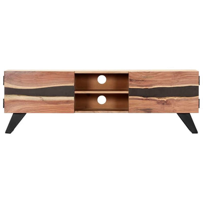 Tvmeubel – Tv-kast – Mediameubel – Opbergmeubel – Tv-console – Massief Acaciahout – Stevig Ontwerp – 140x30x45 cm