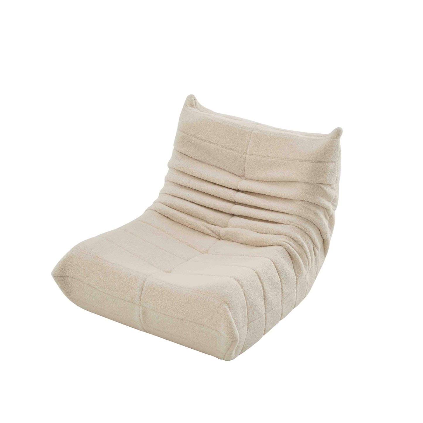Relaxation Armchair Sofas with Removable Backrest And Seat Cushions, Lazy Sofa Indoor Seat Cushions with Comfortable, Extra Thick Padding for Bedroom, Living Room, White, Green.