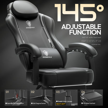 Gamingstoel – Gamestoel – Gaming Chair – Game Stoel – Bureaustoel – Ergonomisch – Kunstleer – Breed Rugleuning – Max. 150 kg
