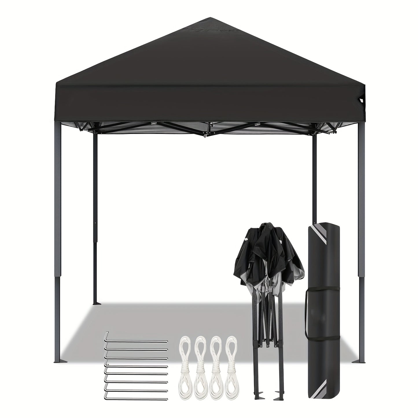 2×2m Pop-up Tent, Folding Gazebo, No Side Walls, With Carry Bag, Easy To Set Up, Height Adjustable, Safe And Sturdy Portable, Camping Canopy, Suitable For Weddings, Market Stalls, Parties, Gardens, Terraces, Courtyards, Beac