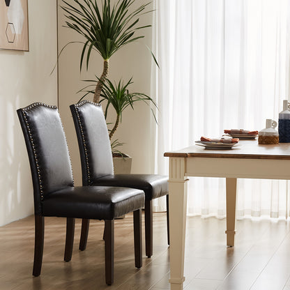 Eetkamerstoelen – Keukenstoelen – Kuipstoelen – Stoffen Stoelen – Houten Poten – Set van 2 – Comfortabele Zitting – Nagelrandafwerking