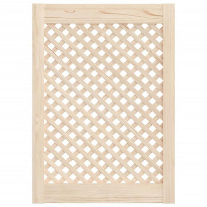 Opbergkast – Opbergmeubel – Kastje – Bergkast – Opbergkastje – Set Van 2 – Duurzaam Dennenhout – Rasterpatroon Design – 49,5x69 cm