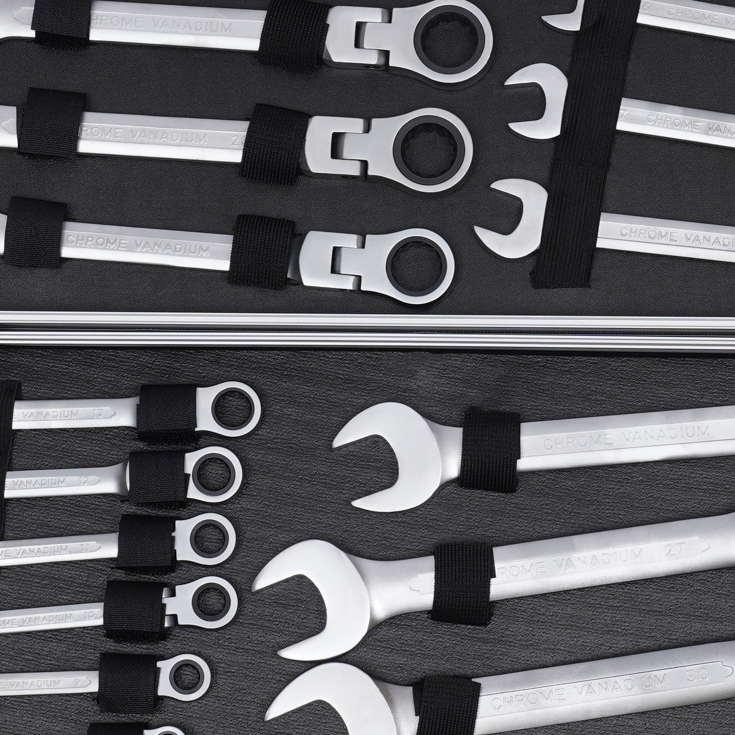 TOOL1SHOOO Professional Ratchet Wrench Set, 22 Sizes, 6mm-32mm, with Tool Box, Suitable for Industrial Electrical Maintenance and Automotive Bolt Fastening, Automotive Maintenance, Polished Finish, Durable Construction, Wrenc