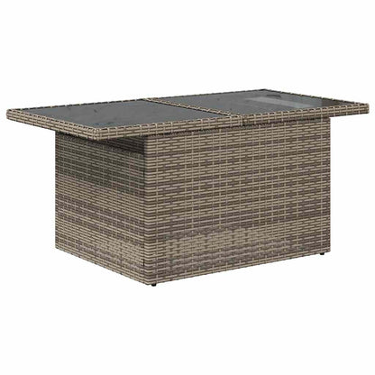 Lounge tuinset – Loungeset – Tuinmeubelset – Balkonset – Zitgroep – PE-rattan – Modulaire Set met Opbergruimte – Kussens met Afneembare Hoezen – Grijs