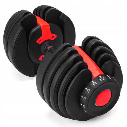 Verstelbare Halter – Dumbbell – Gewicht – Krachttraining – Fitness – 24 kg – Anti-slip Handvat – Duurzaam Metaal