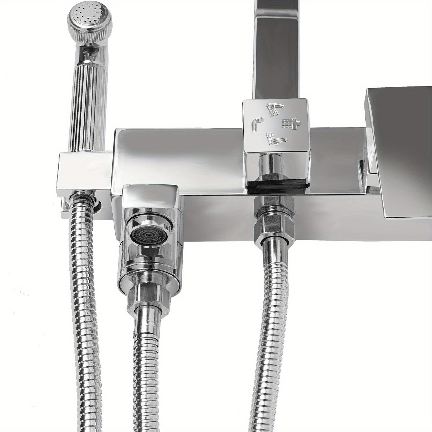 Doucheset – Douchekraan – Douchekop – Badkraan – Douchekraan Thermostatisch – Hoogwaardig Koper & RVS – Verstelbaar 73-116 cm – Wandmontage