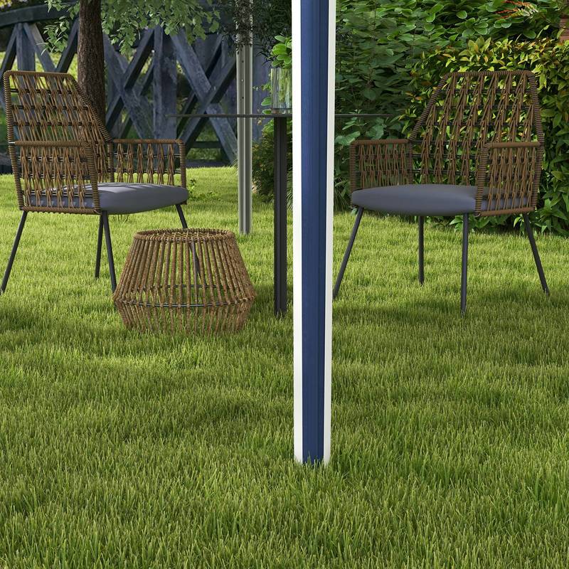 Partytent – Tent – Luifel – Overkapping – Prieel – Verstelbare Hoogte – Stevig Metalen Frame – 2,95x2,95x2,55m – Weerbestendig Met Draagtas