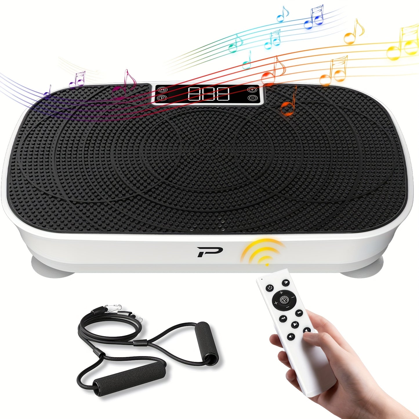 Trillingsplaat – Vibratieplaat – Fitness Plate – Vibratieboard – Workout Trainer – Zwart – 135 kg Max Belastbaarheid – 99 Snelheidsniveaus & Muziekspeler Functie