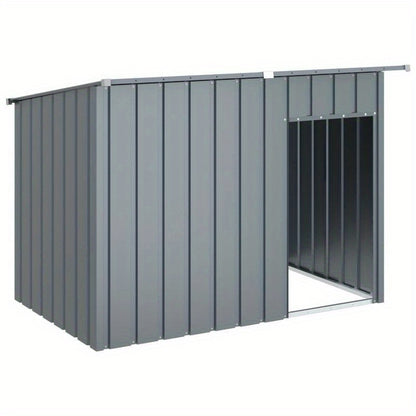 Hondenhok – Hondenhuis – Hondenbench – Buitenhok – Hondenmand – Antraciet Staal – Weerbestendig Dak – Ruim 153x91x110 cm