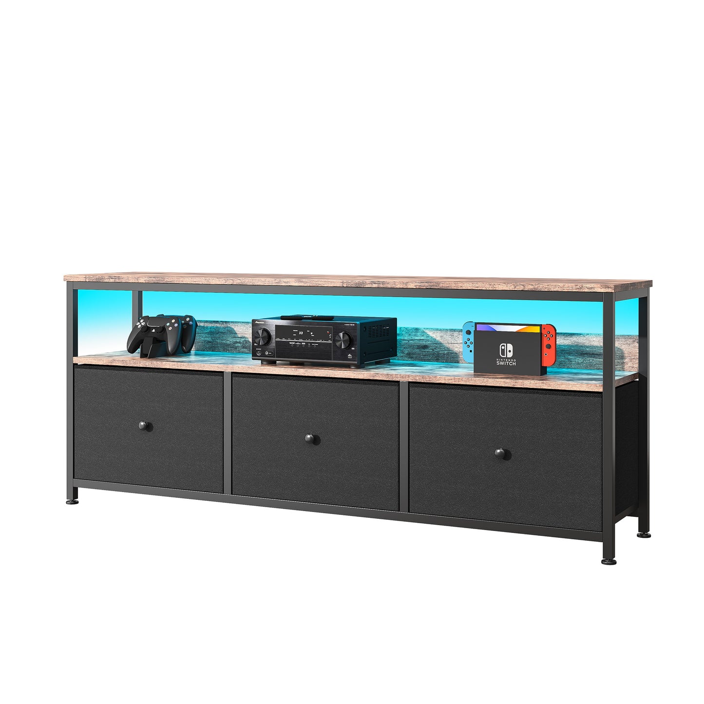Retro Tv Meubel – Tv Kast – Entertainment Meubel – Wandmeubel – Tv Dressoir – Geschikt Voor Televisies Tot 50 Inch – Mid-Century Modern Design – Rustiek Bruin Hout