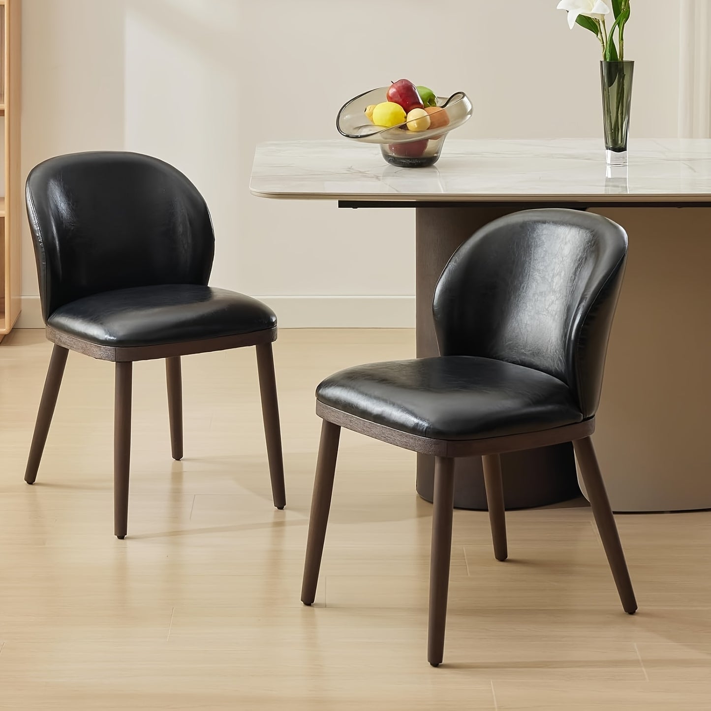 Eetkamerstoelen – Stoelen – Stoelset – Design Stoelen – Dining Chair Set – Scandinavisch Design – Ergonomische Rugleuning – Massief Beukenhout Pootsysteem