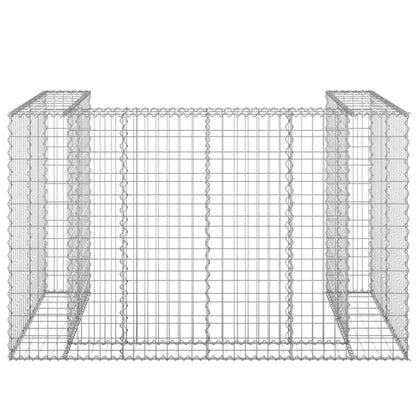 Afvalbak Buiten – Buitenprullenbak – Afvalemmer – Vuilnisbak – Afvalton – Gegalvaniseerd Staal – 180x100x110 cm – Weerbestendig & Afsluitbaar