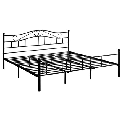 Metalen Bed – Stalen Bed – Kinderbed – Eenpersoonsbed – Tweepersoonsbed – Mat Wit – 140 x 200 cm – Stevig Metalen Frame – Inclusief Lattenbodem