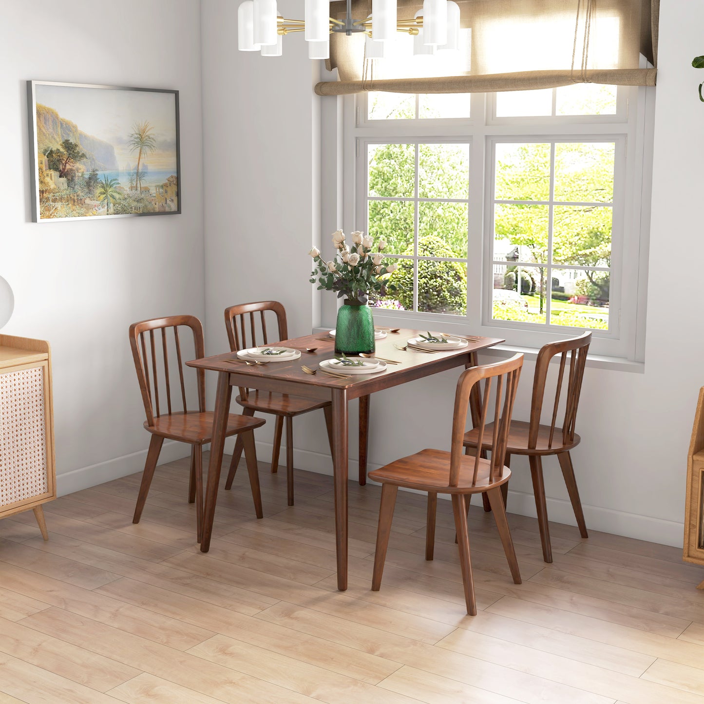 Eettafel – Tafel – Keukentafel – Houten Tafel – Houten Eettafel – 120x75x76 cm – Massief Hout, Geschikt Voor 4-6 Personen