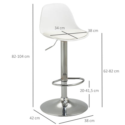 Barkrukken – Barkruk – Barstoelen – Hoge Stoelen – Keukenstoelen – Zwart – In Hoogte Verstelbaar – 360° Draaibaar Met Voetensteun