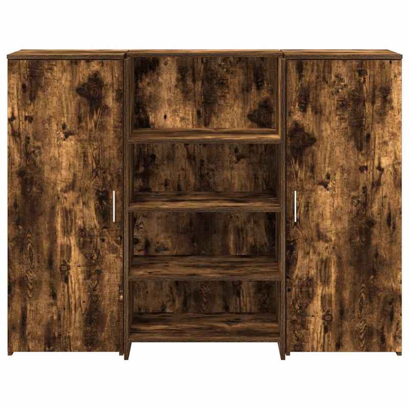 Balie – Receptiebalie – Welkomstbalie – Ontvangstbalie – Balietafel – Gebrande Eikenhout Bruin – 135x50x103,5 cm – Duurzaam Houtmateriaal