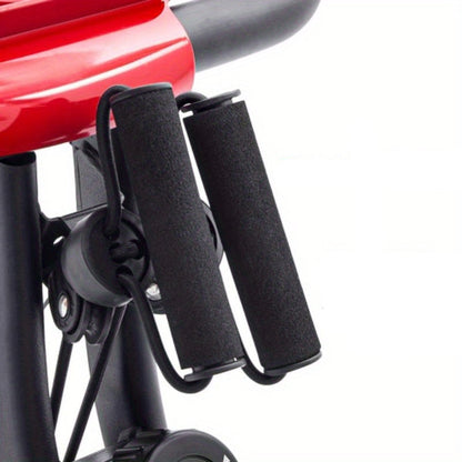 Inklapbare Hometrainer – Magnetische Weerstand – Compacte Fitnessfiets – Ruimtebesparend – Stille Training – Trainingscomputer – Weerstandsbanden - Rood