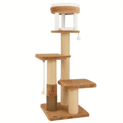 Kattenboom – Kattenmeubel – Klimmeubel – Krabpaal – Kattenkrabmeubel – Uitneembaar Kattenbed – Sisal Krabpaal – Speelbal – Stevige Bouw