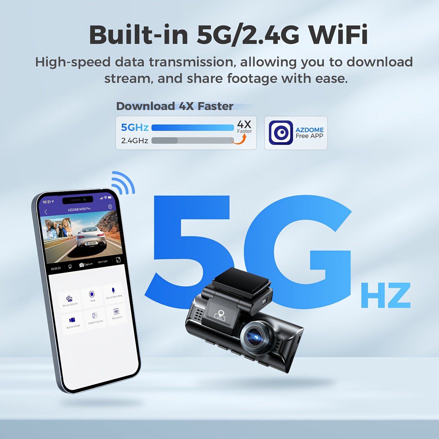 Dashcam 4K – Auto Camera – Dashboard Camera – Reiscamera – Zwarte Dubbele Lens – 4K UHD Video – GPS & WiFi Connectiviteit