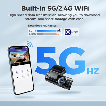 Dashcam 4K – Auto Camera – Dashboard Camera – Reiscamera – Zwarte Dubbele Lens – 4K UHD Video – GPS & WiFi Connectiviteit