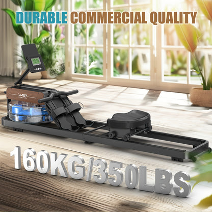 Roeitrainer – Roeimachine – Roeiapparaat – Roeitrainers – Fitnessapparaat – Waterweerstand – Inklapbaar – Max. 150 kg – Verstelbare tablethouder