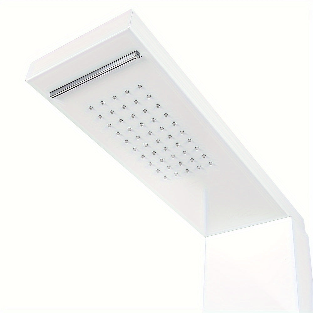Douchepaneel – Douchekolom – Regendouche – Wandpaneel – Handdouche – 4-Functies – 130 cm Hoog – Duurzaam Corrosiebestendig Materiaal - Wit