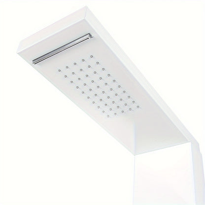 Douchepaneel – Douchekolom – Regendouche – Wandpaneel – Handdouche – 4-Functies – 130 cm Hoog – Duurzaam Corrosiebestendig Materiaal - Wit