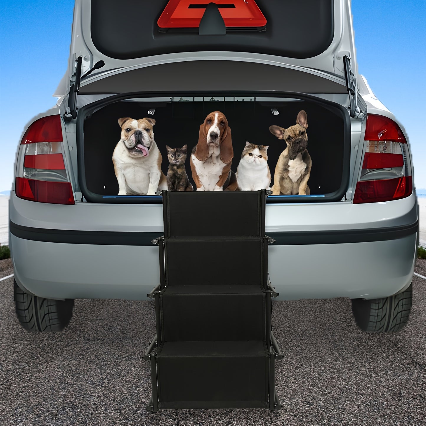 Hondenloopplank – Hondentrap – Loopplank Hond – Dierenloopplank – Huisdierentrap – Opvouwbaar – Slipvast Oxford Stof – 139 cm Lang – Voor Grote Honden Tot 75 kg