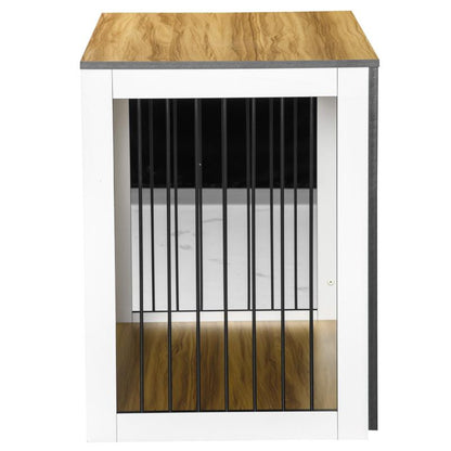Hondenbench – Hondenkooi – Hondenkennel – Reisbench – Bench Voor Middelgrote Honden – Donker Walnoot Design – Stevig Met Slot – Ruim 106x60x76 cm