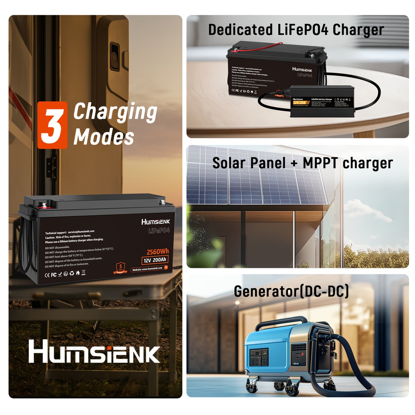 12V 200Ah LiFePO4 Accu – Lithium Batterij – Camper Accu – Caravan Accu – Zonne Accu – Hoge Capaciteit 2560Wh – 200A BMS Beveiliging