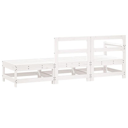Loungebank – 3-Zits Bank – Loungeset – Tuinbank – Buitenbank – Houten Frame – Comfortabele Katoenen Kussens