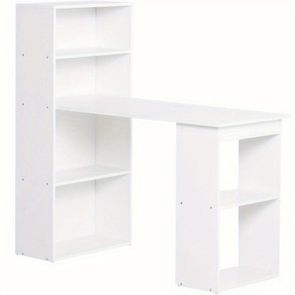 Bureau – Computertafel – Schrijftafel – Laptoptafel – Kantoorbureau – Wit – Compact 120x55 cm – Stevig Metaal & Hout