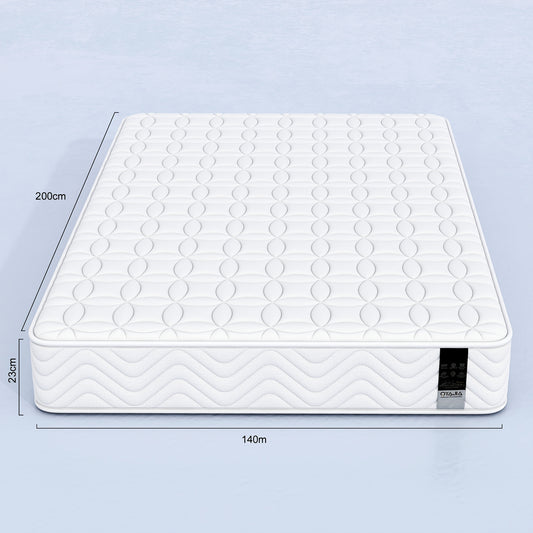 Single/Double Pocket Sprung Hybrid Mattress | Comfortable Memory Foam, Motion Isolation, Medium Firm, Sizes 90/140/160x200x23cm, Polyester Cover, Brand Oyajia