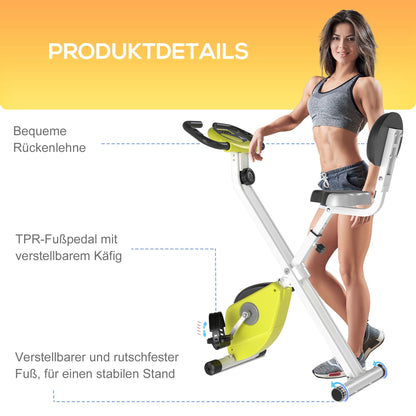 Fietstrainer – Hometrainer – Bureaufiets – Bewegingstrainer – Mini Hometrainer – Inklapbaar – 8 Verstelbare Magneetweerstanden – LCD Monitor