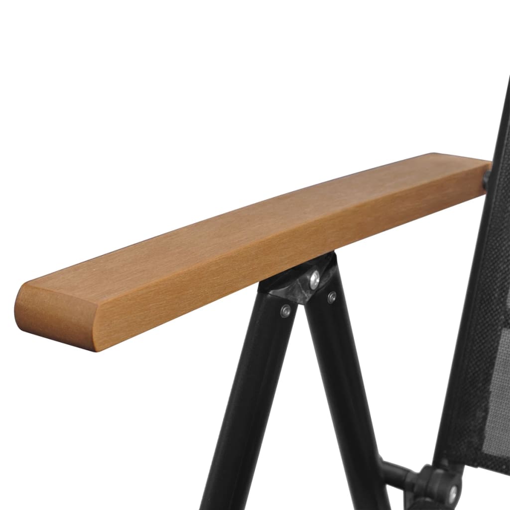 Tuinstoelen – Inklapbare Stoelen – Balkonstoelen – Aluminium Frame – Verstelbare Rugleuning – Weerbestendige Bekleding