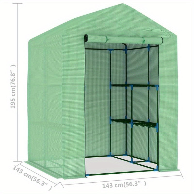 Tuinkas met schappen 143x143x195cm staal, Invernaderos Para Exteriores Grande, Estufas, Estructura Para Invernadero, Invernadero Con Estructura Incluida, Invernadero Para Cultivo, Seedling Greenhouse, Mini Invernadero, Serre