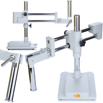 Microscoopstandaard – Microscoophouder – Beugel – Microscooparm – Microscoopbasis – Verstelbare Verticale Post 380 mm – Stevige Ruime Basis 210x260 mm