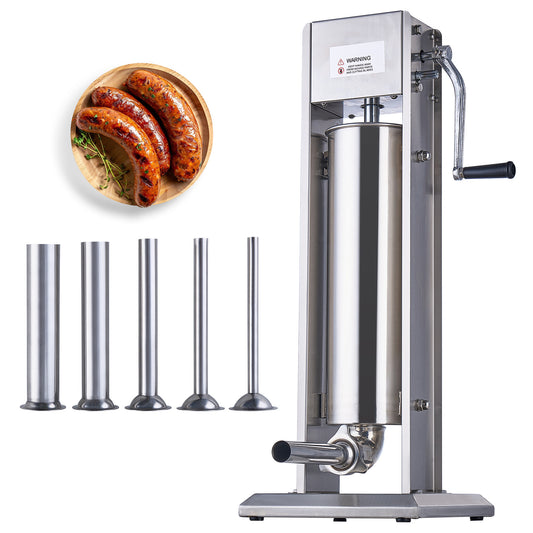 Worstenvuller – Worstenmaker – Worstmachine – Worstvuller – Worstenautomaat – 7 Liter Inhoud – Roestvrijstalen 304 Materiaal